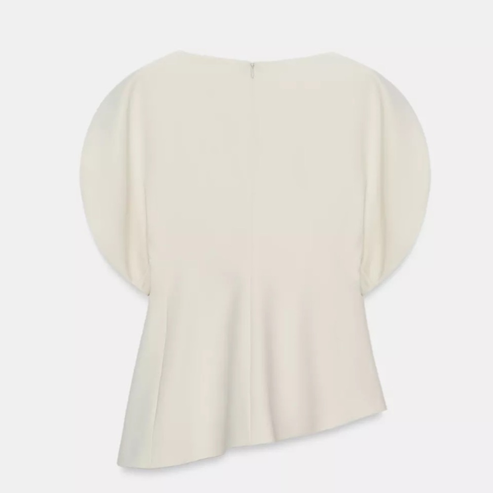 Zara NWT ZW collection Ivory Zara woman collection balloon sleeve top - Picture 9 of 12